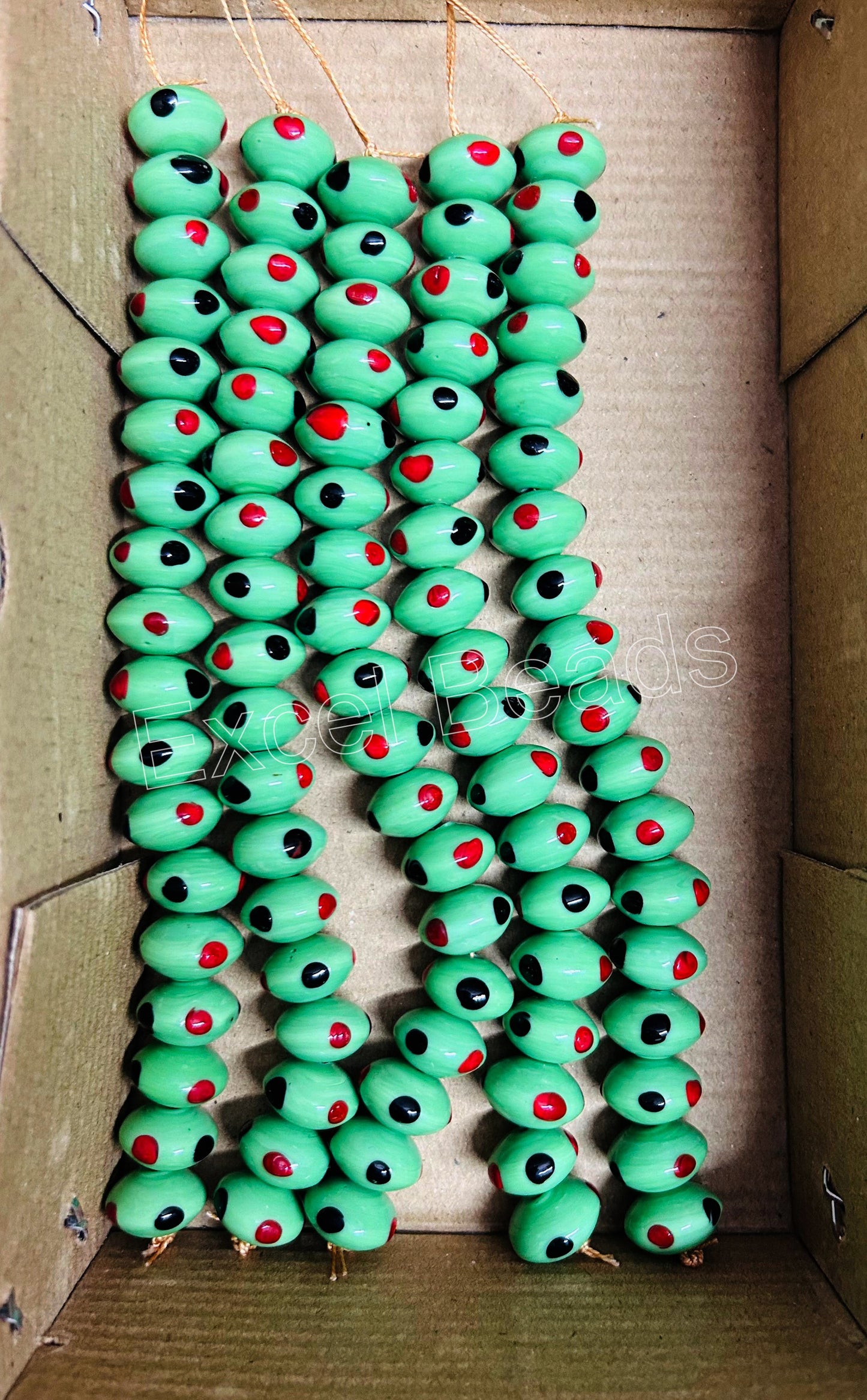 5 Strands 16mm Rondel Glass Beads (90 Beads) - STR-1107