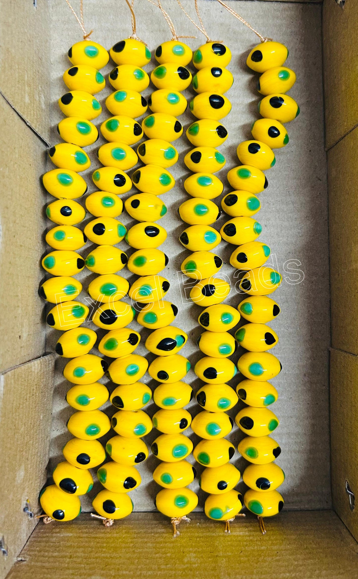 5 Strands 16mm Rondel Glass Beads (90 Beads) - STR-1109