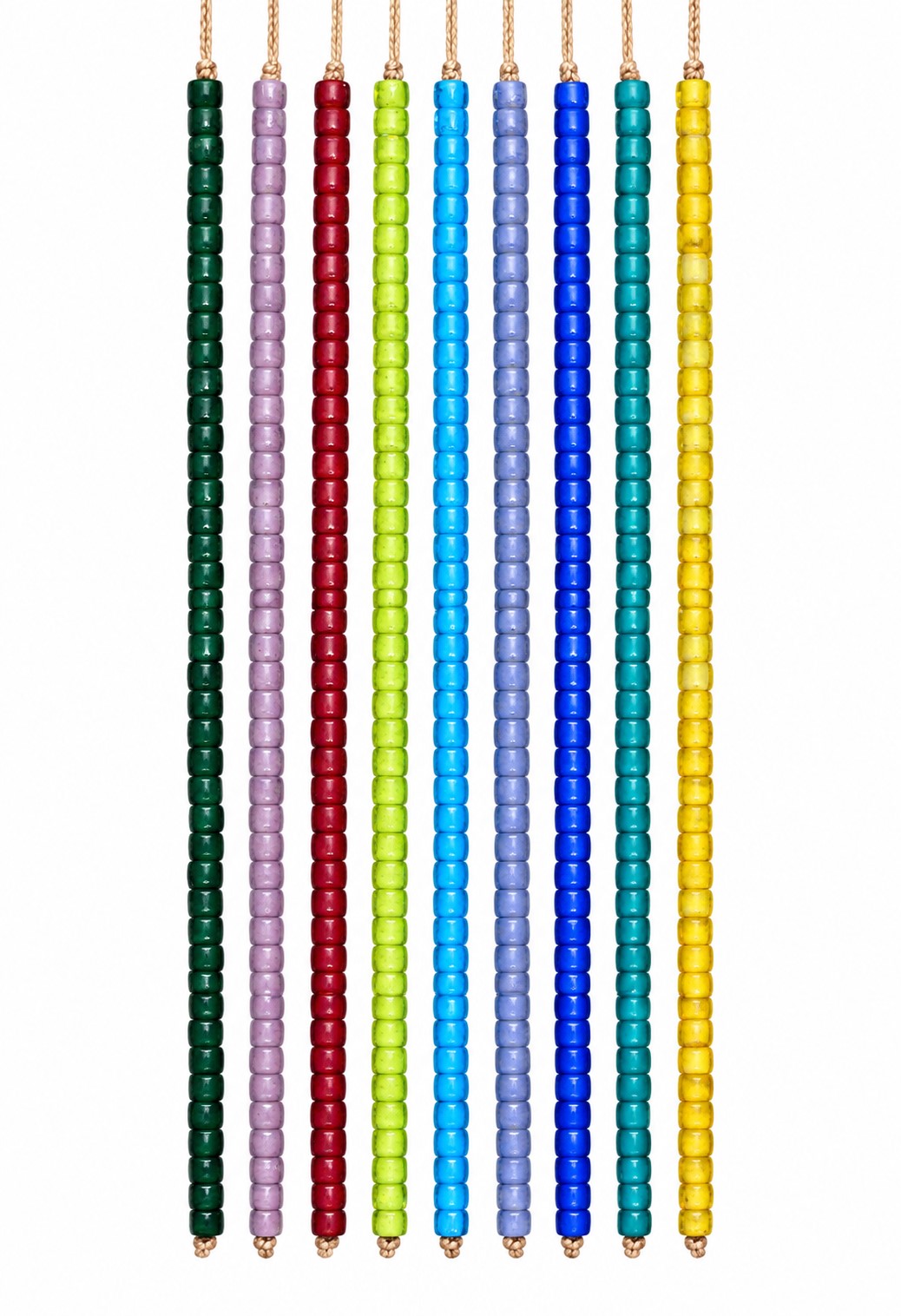 10 Strands (8"), 4x6mm Glass Beads (WHB) Multi Colors - STR-1151