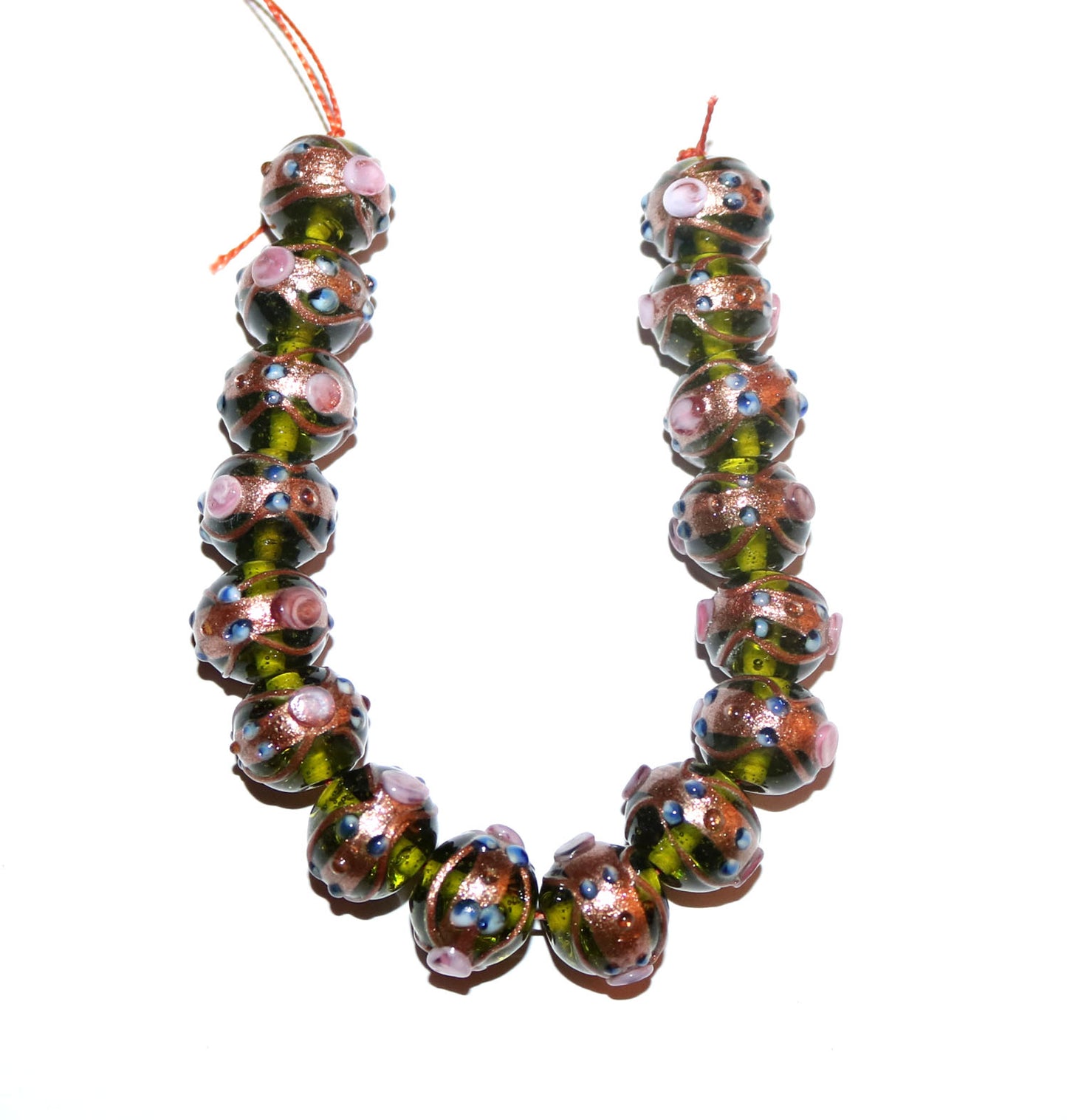 10 Strands 12mm Round Wedding Cake Beads
