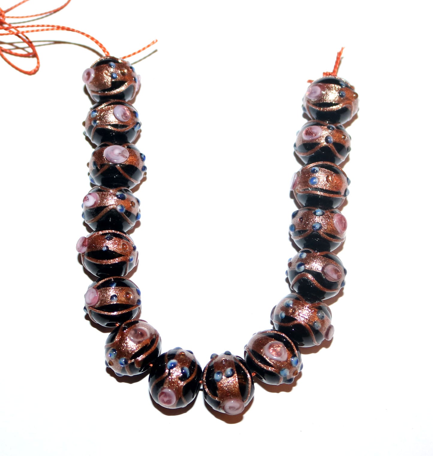 10 Strands 12mm Round Wedding Cake Beads