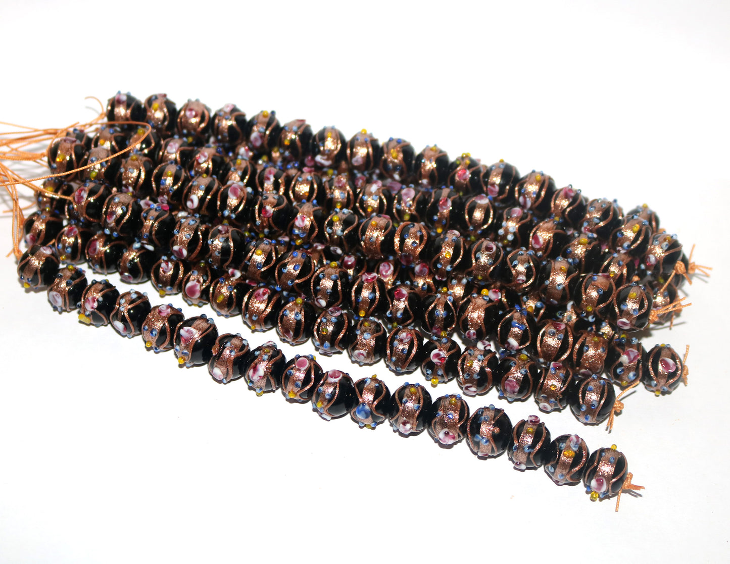 10 Strands 12mm Round Wedding Cake Beads
