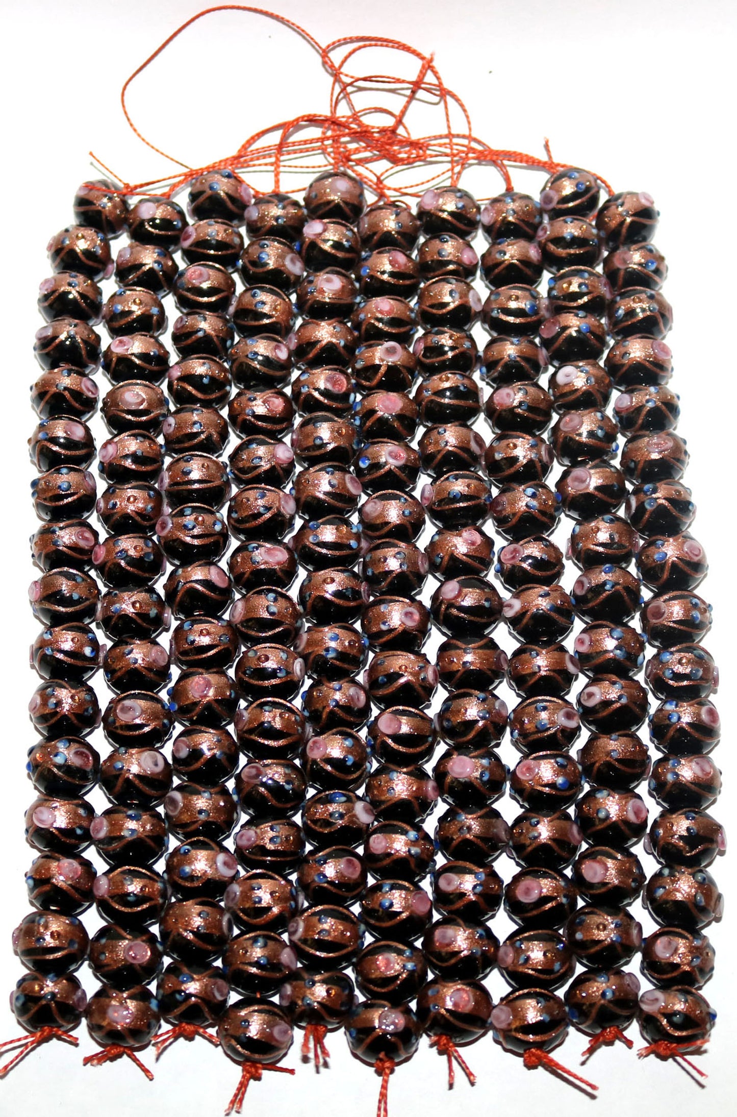 10 Strands 12mm Round Wedding Cake Beads