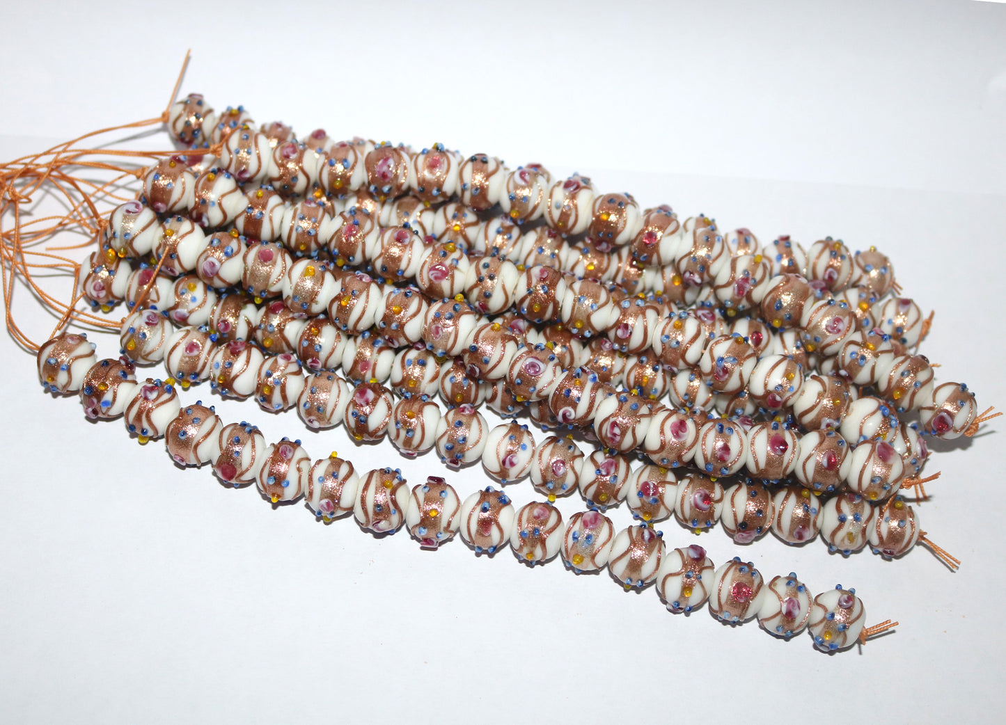 10 Strands 12mm Round Wedding Cake Beads