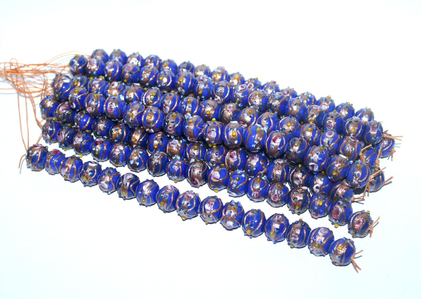 10 Strands 12mm Round Wedding Cake Beads