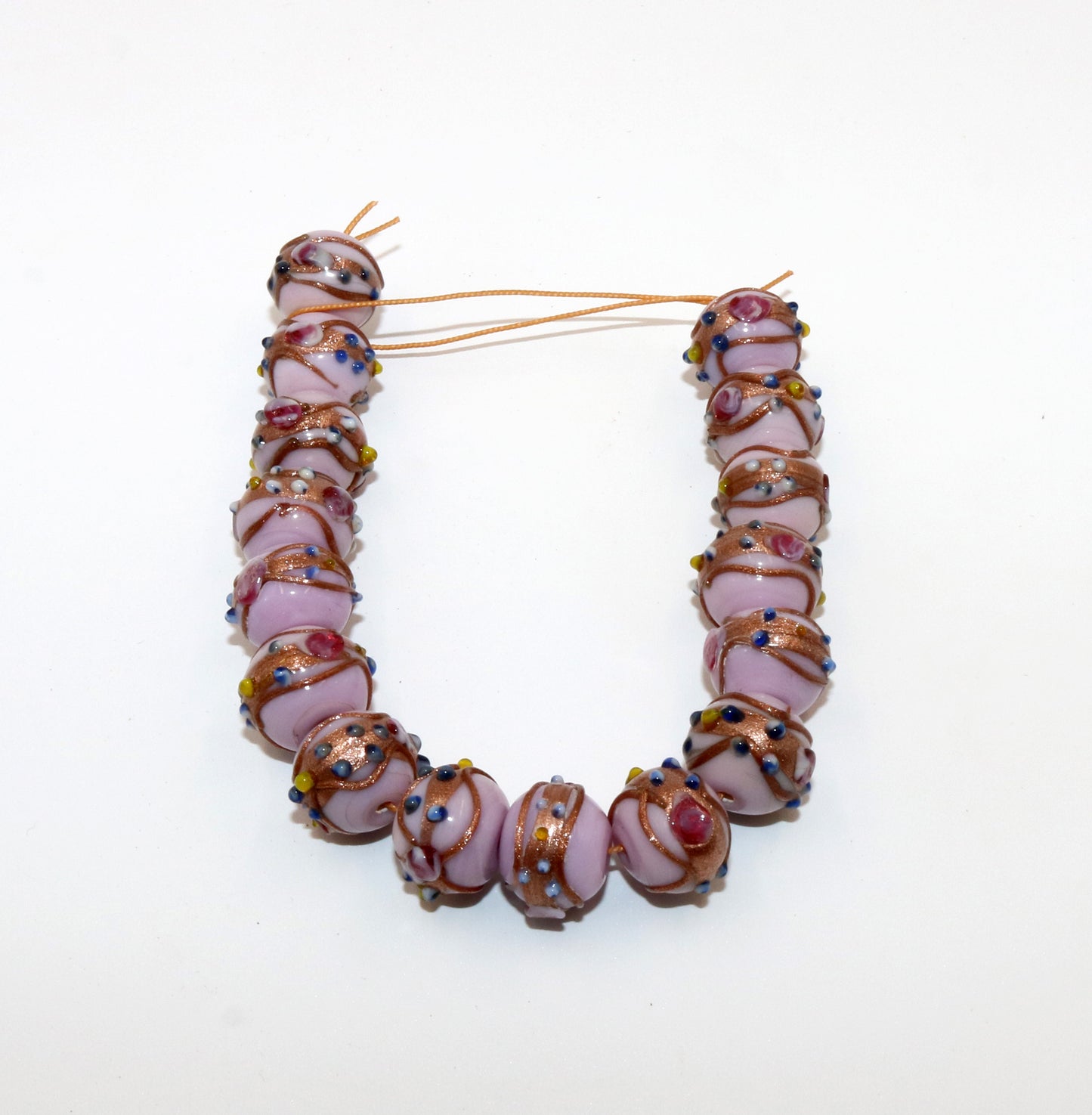 10 Strands 12mm Round Wedding Cake Beads