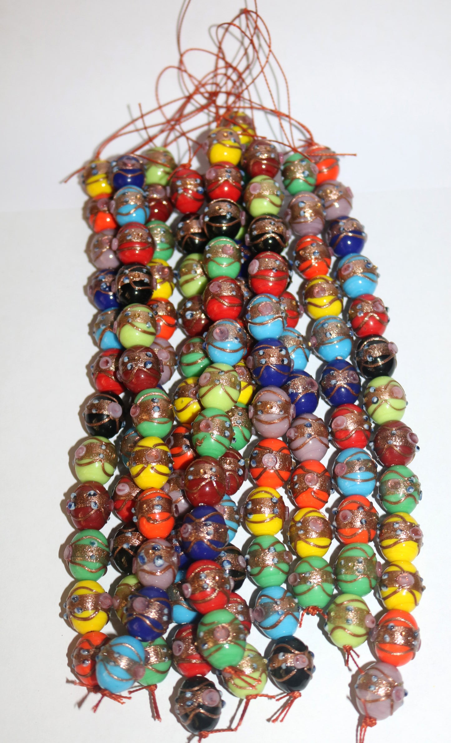 10 Strands Multi Color Wedding Cake Beads 14x17mm