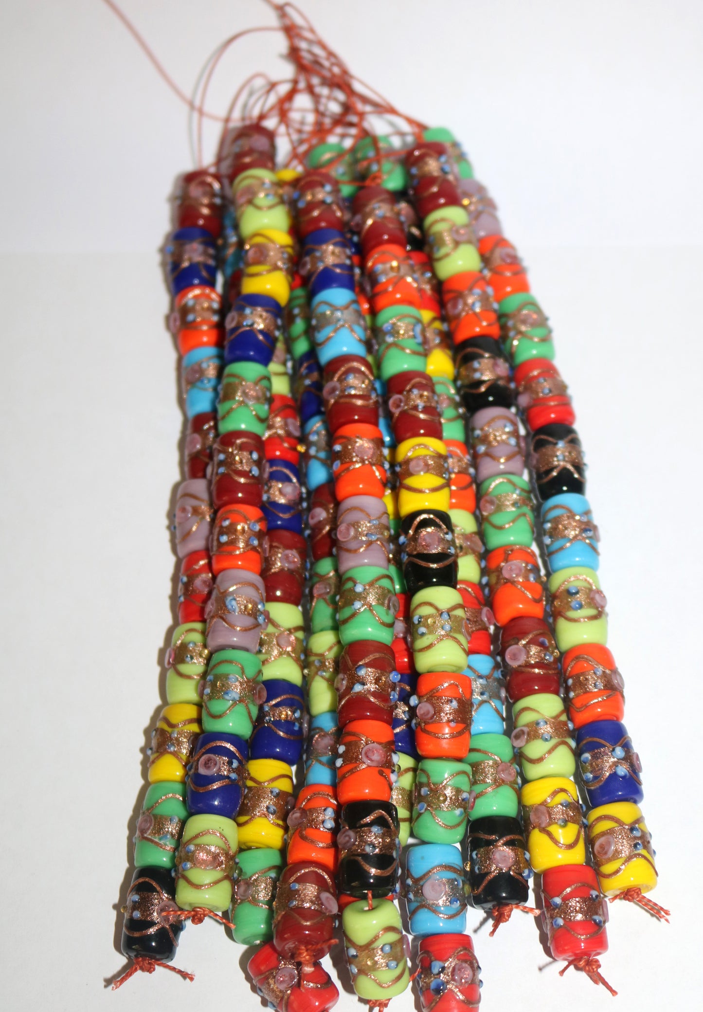 10 Strands Multi Color Wedding Cake Beads 12x17mm