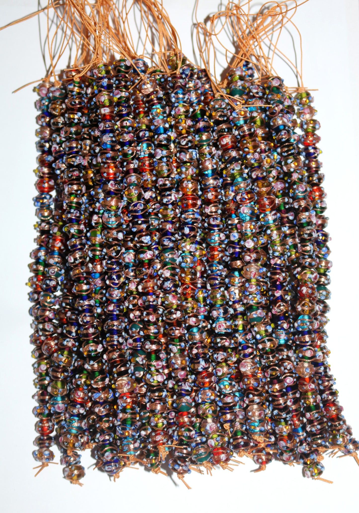 10 Strands 8mm Multi Color Wedding Cake Beads