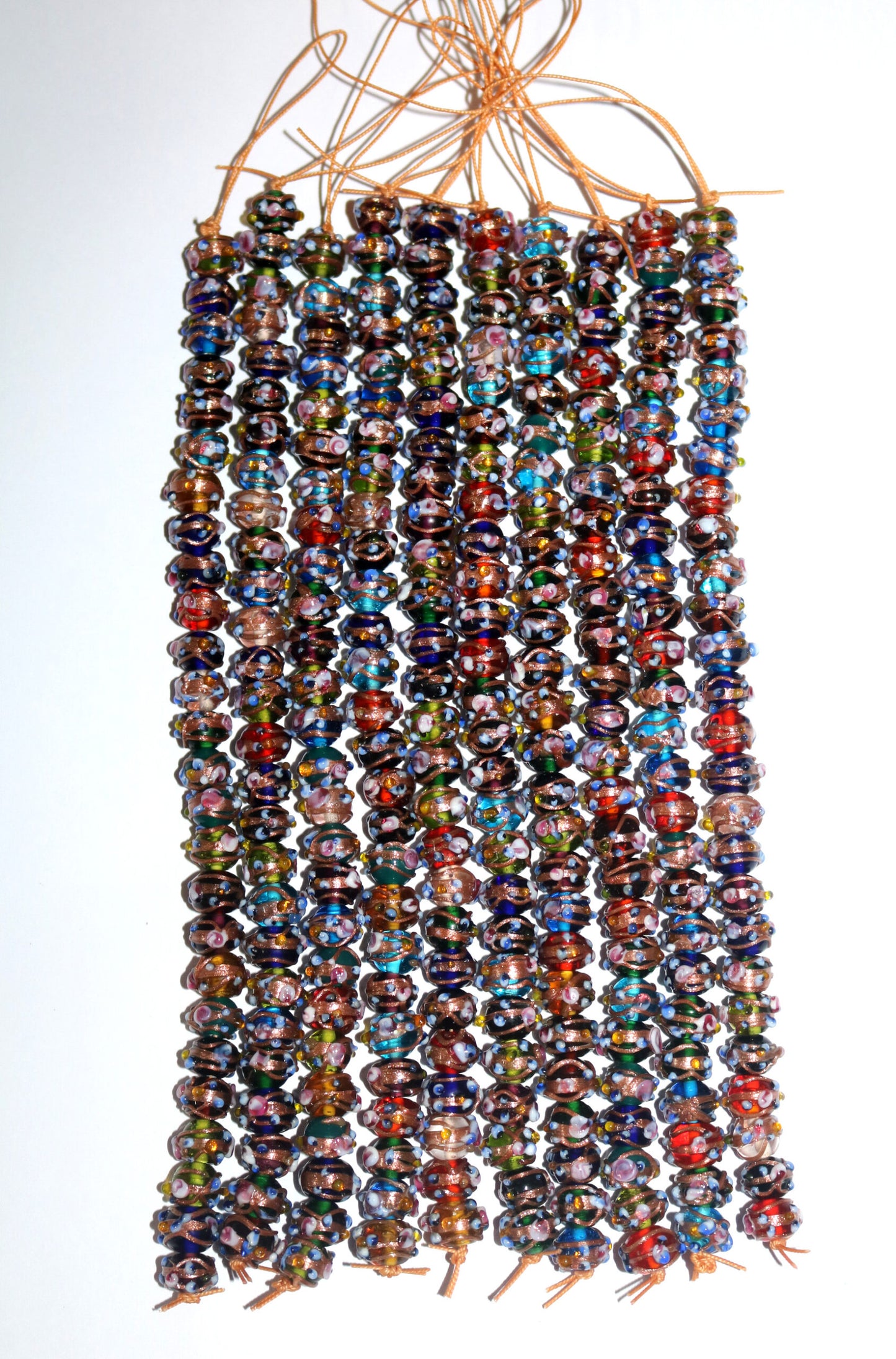 10 Strands 8mm Multi Color Wedding Cake Beads