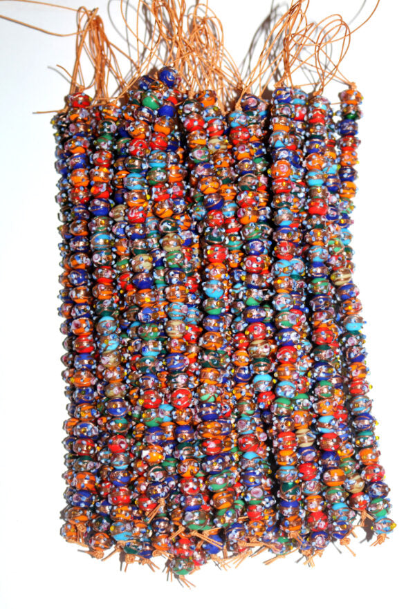 10 Strands 8mm Multi Color Wedding Cake Beads Solid Colors - STR-0256