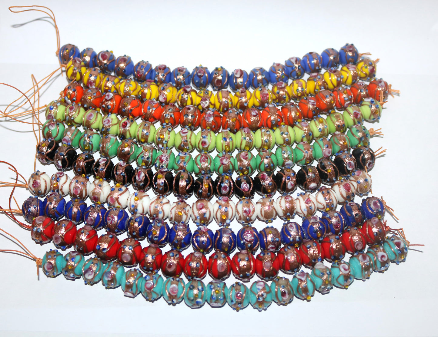 50 Strands Multi Color 12mm Wedding Cake Beads