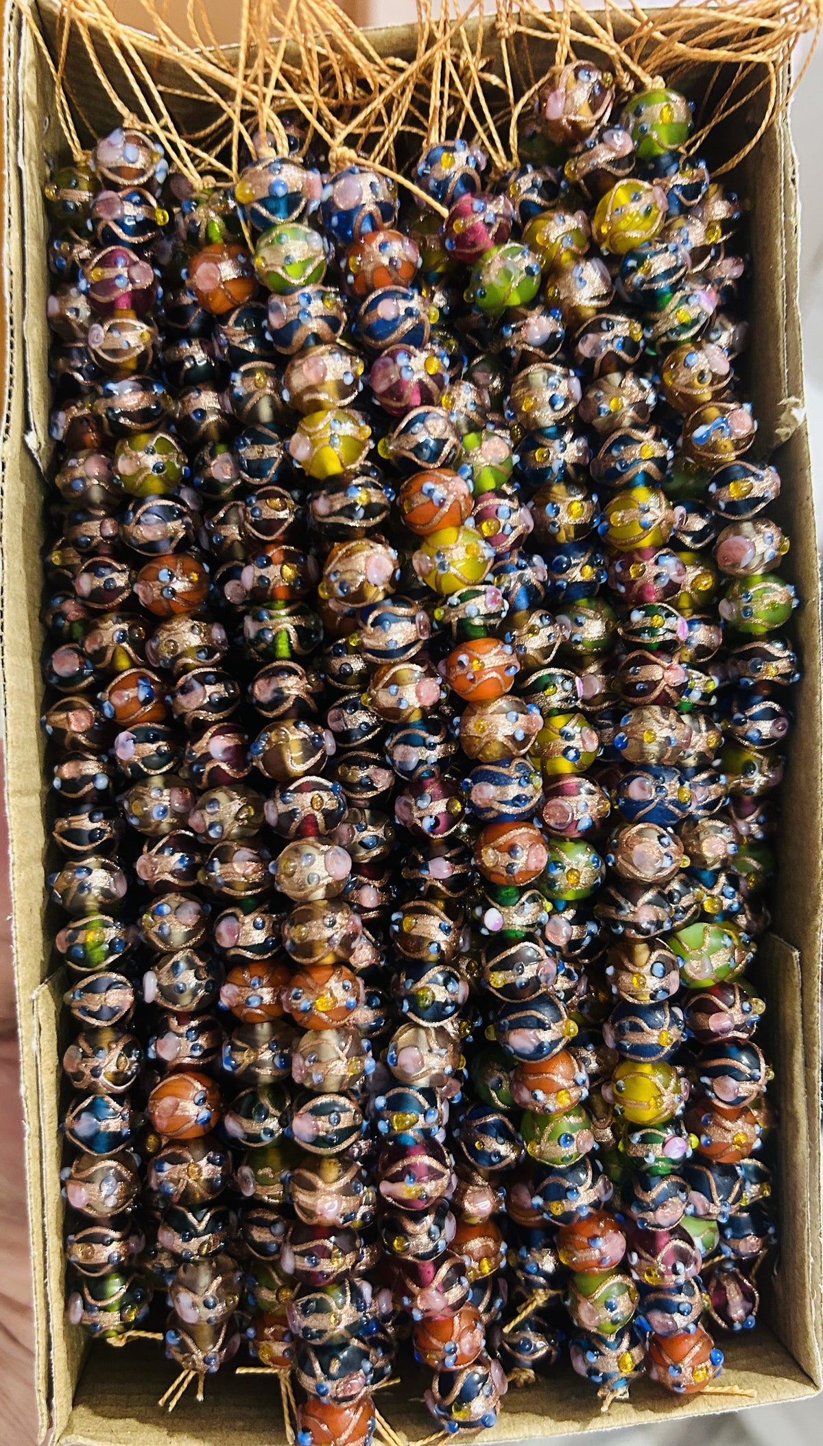 10 Strands 10mm Multi Color Wedding Cake Beads - STR-0267