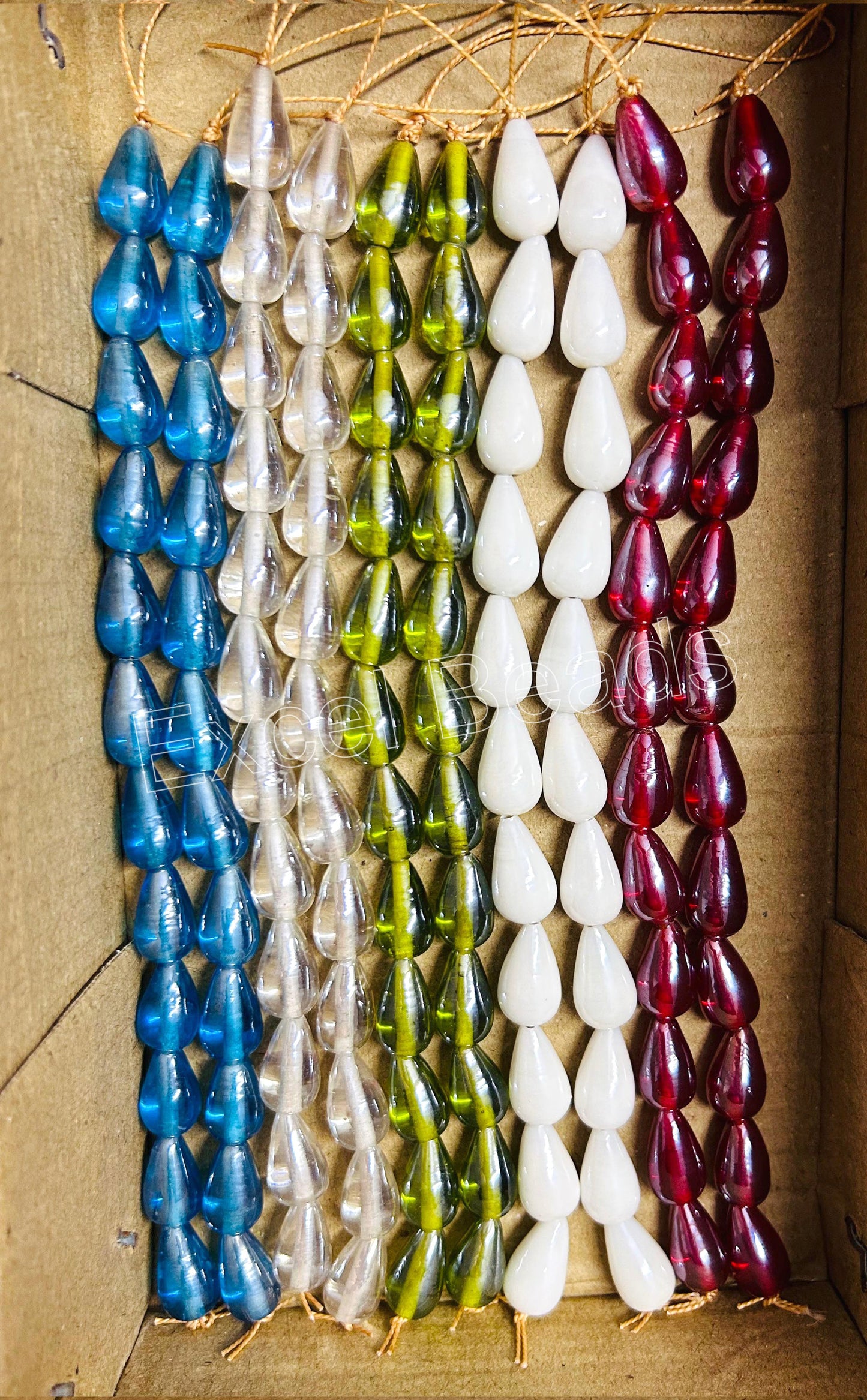 10 Strands Luster Finished Glass Beads (120 Beads) - STR-2760