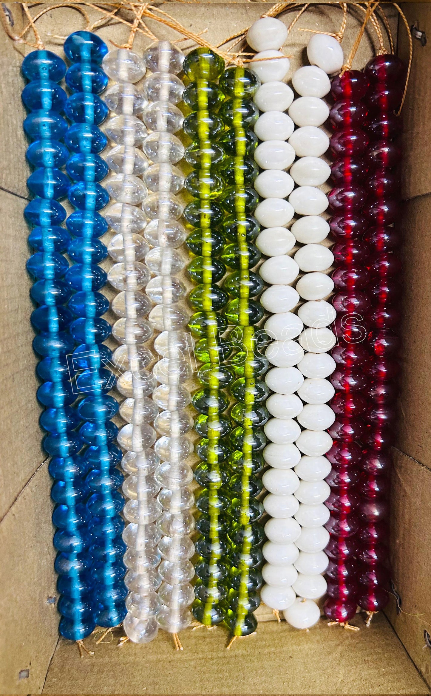 10 Strands Luster Finished Rondell Beads (220 Beads) - STR-2800