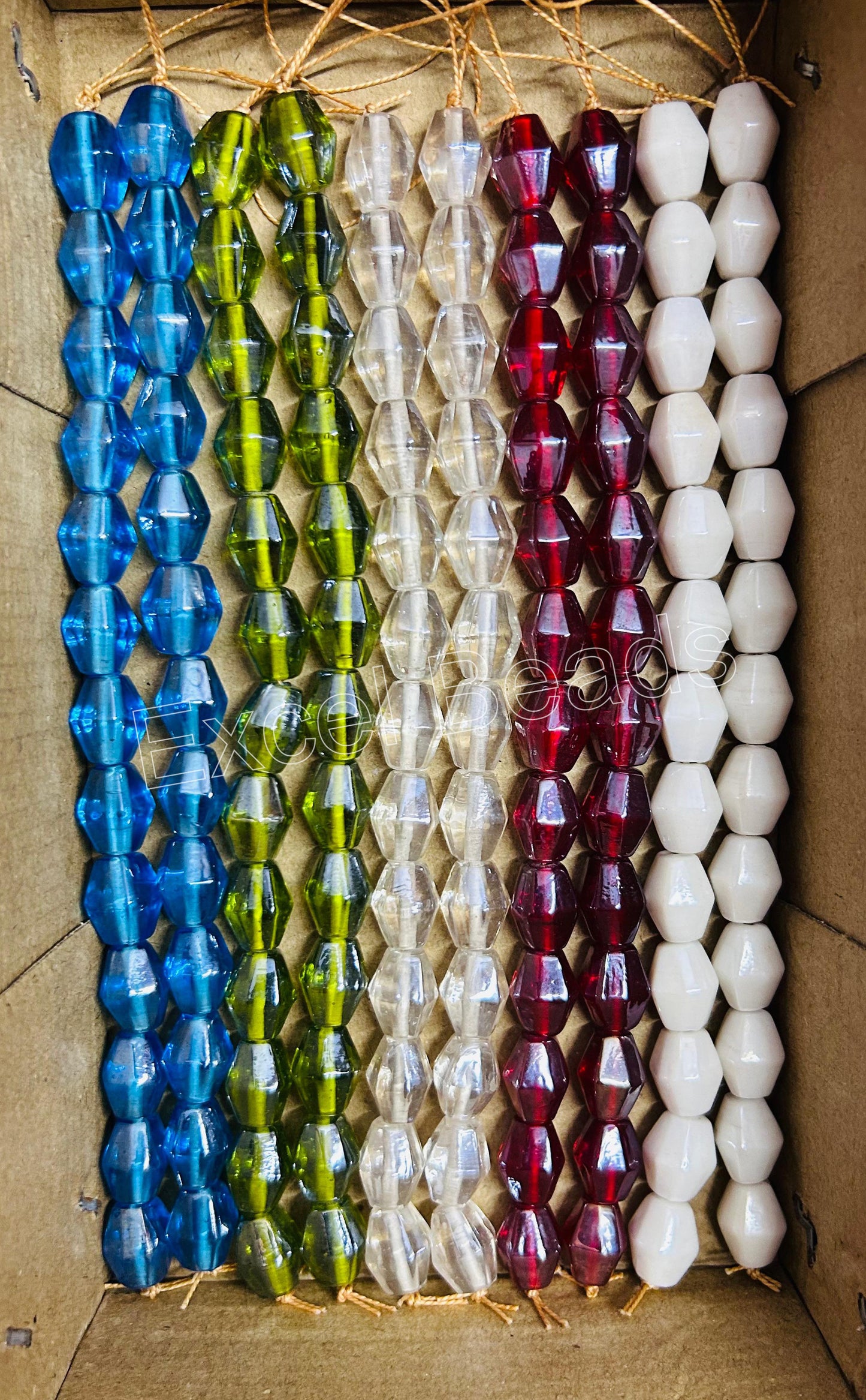 10 Strands Luster Finished Barrel Beads (130 Beads) - STR-2820