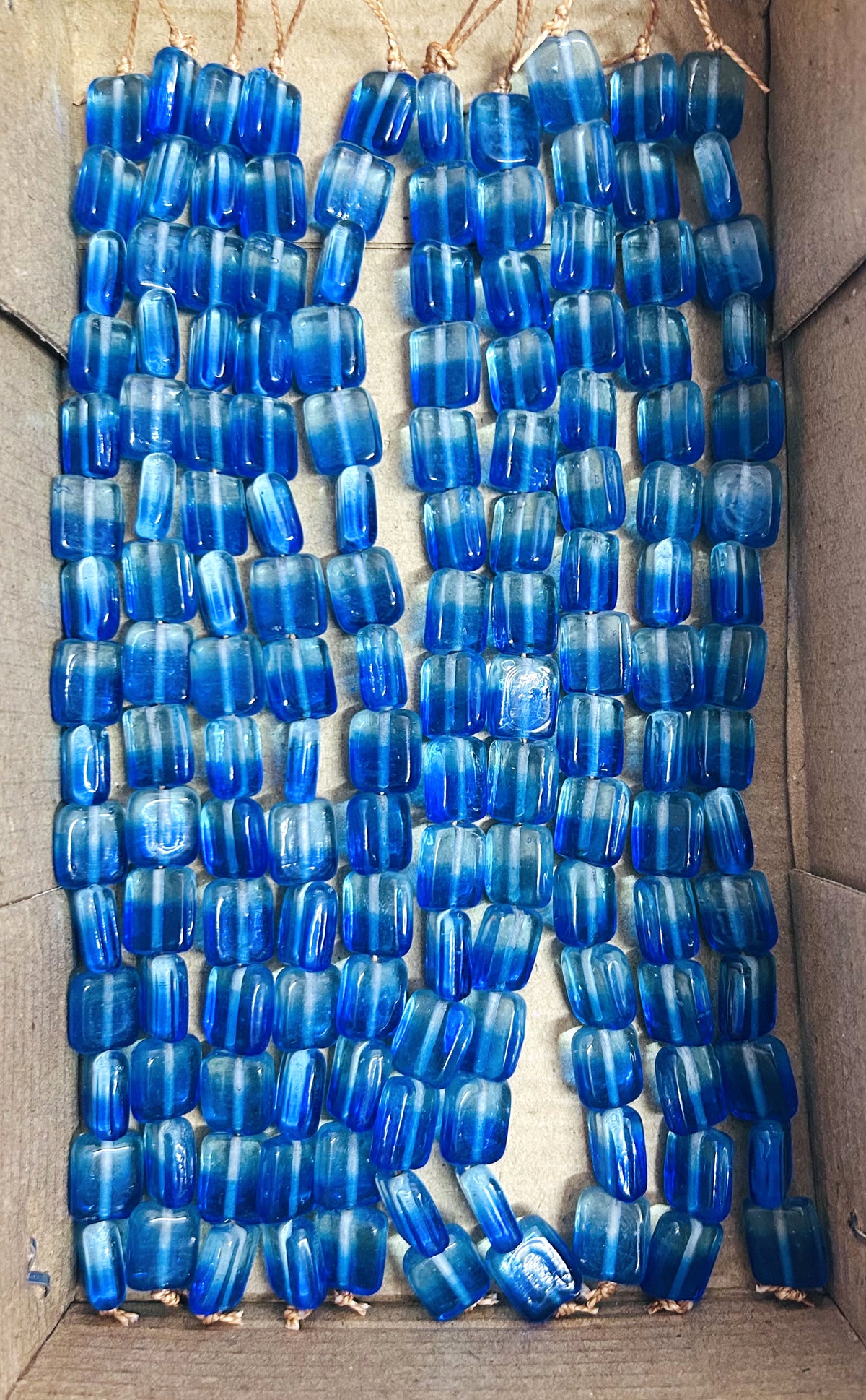10 Strands Double Color Glass Beads - STR-0509