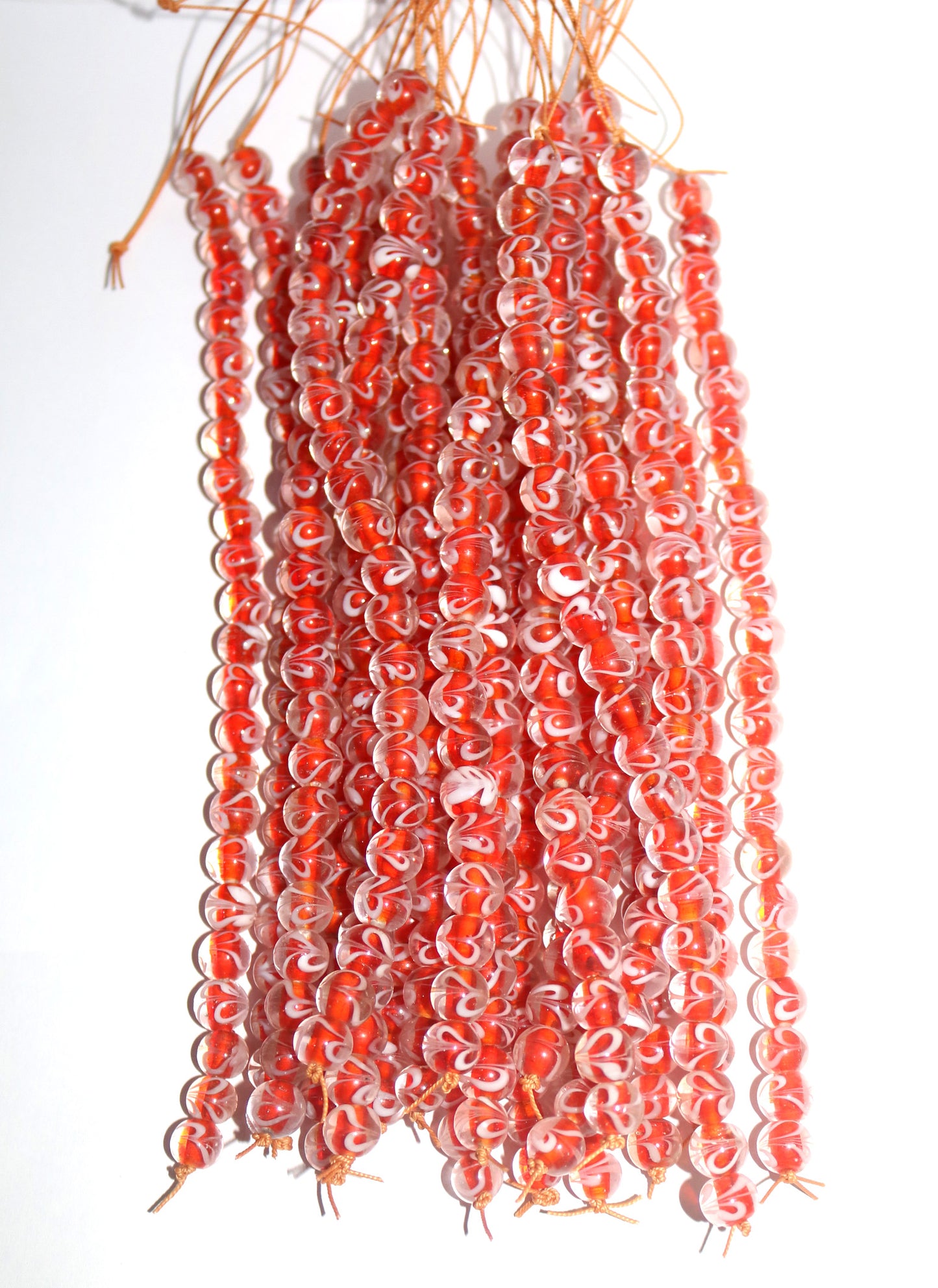10 Strands Lamp Work Beads - Fancy Glass Beads