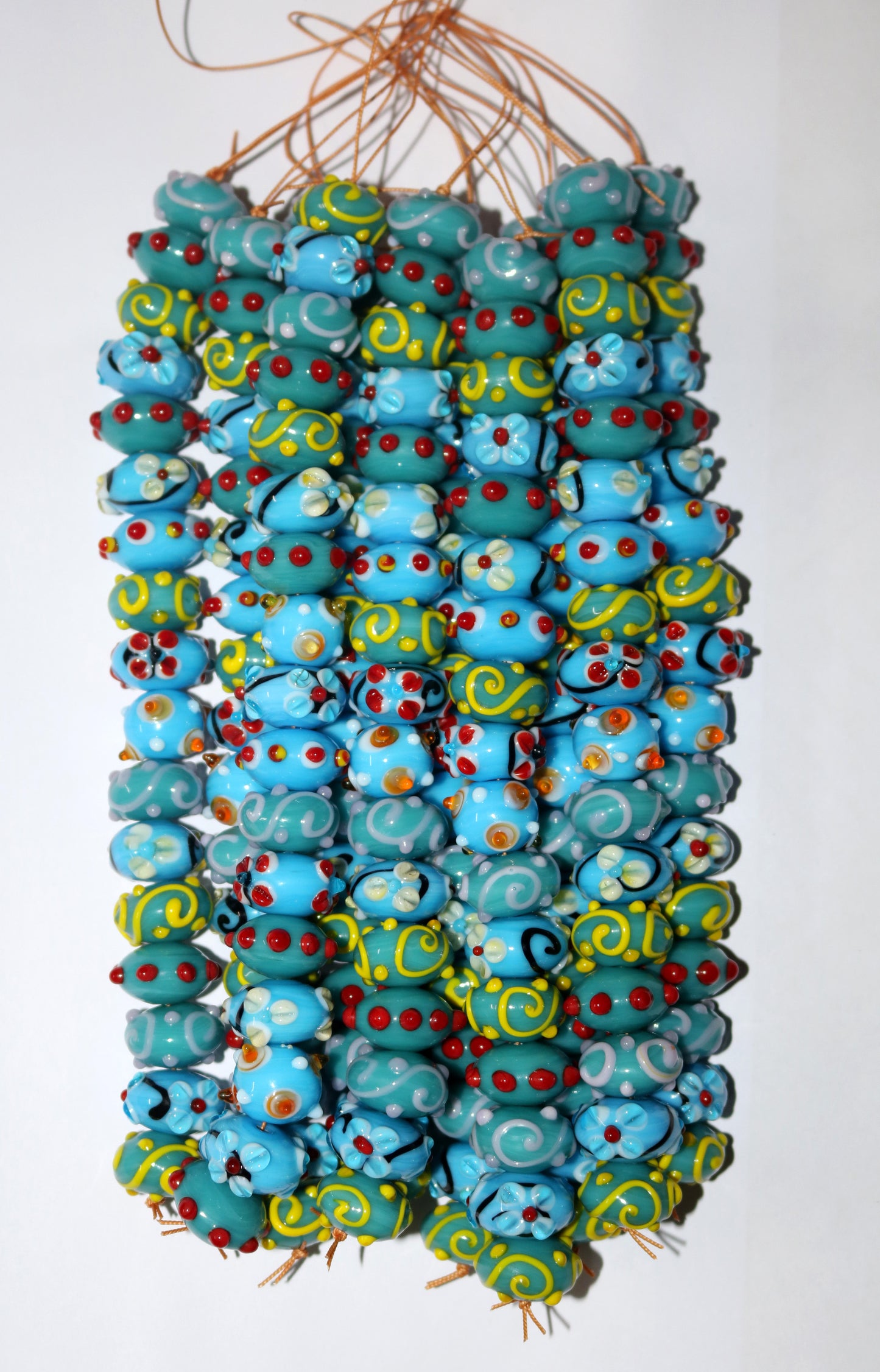 4 Strands Special Designed Lamp Work Beads