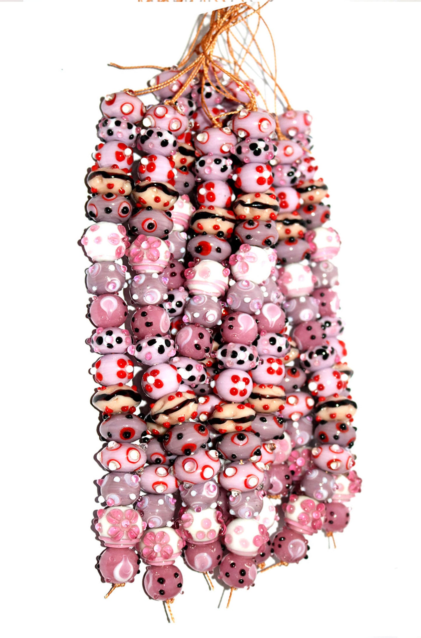 4 Strands Special Designed Lamp Work Beads