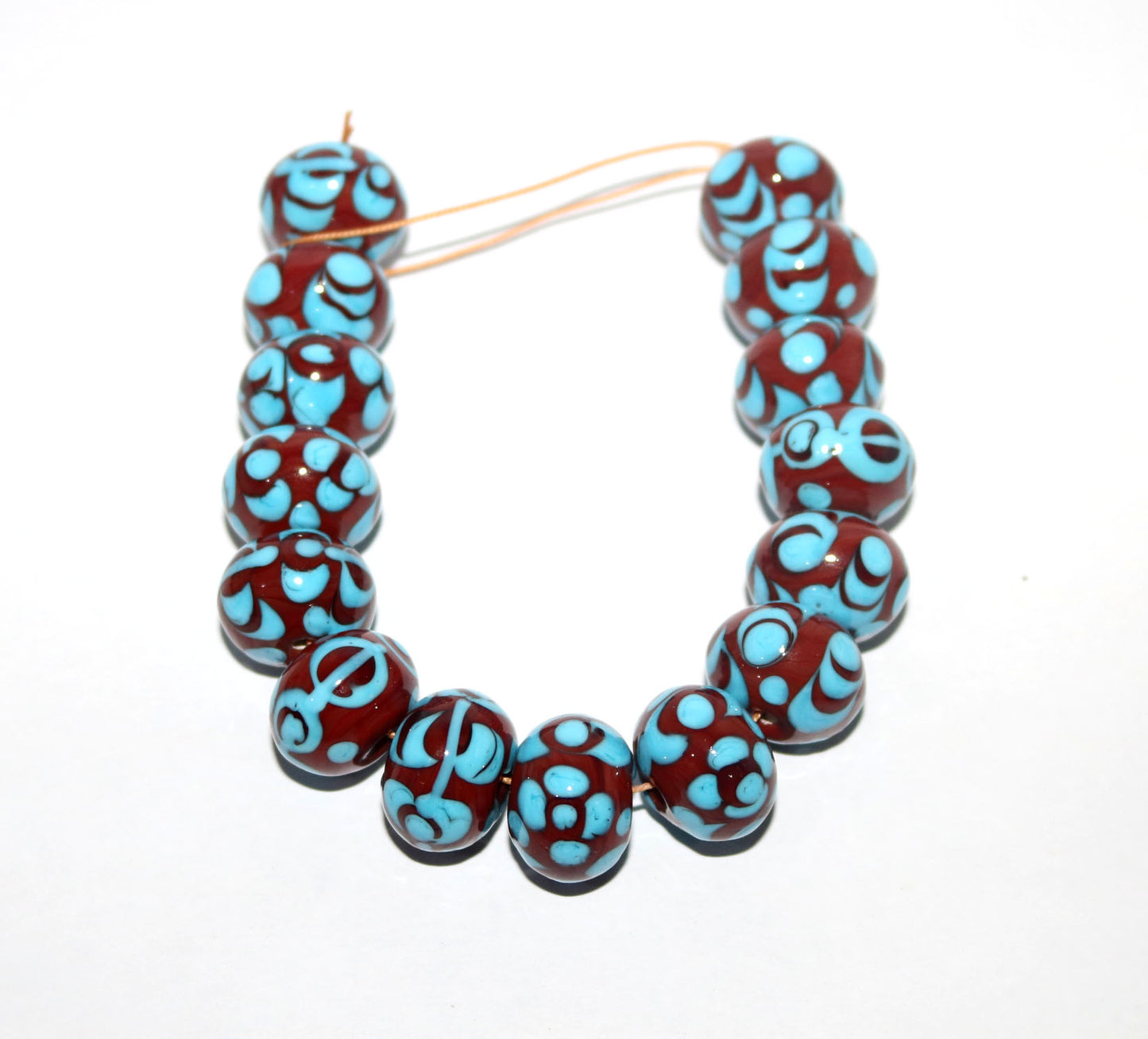 5 Strands Fancy Glass Beads