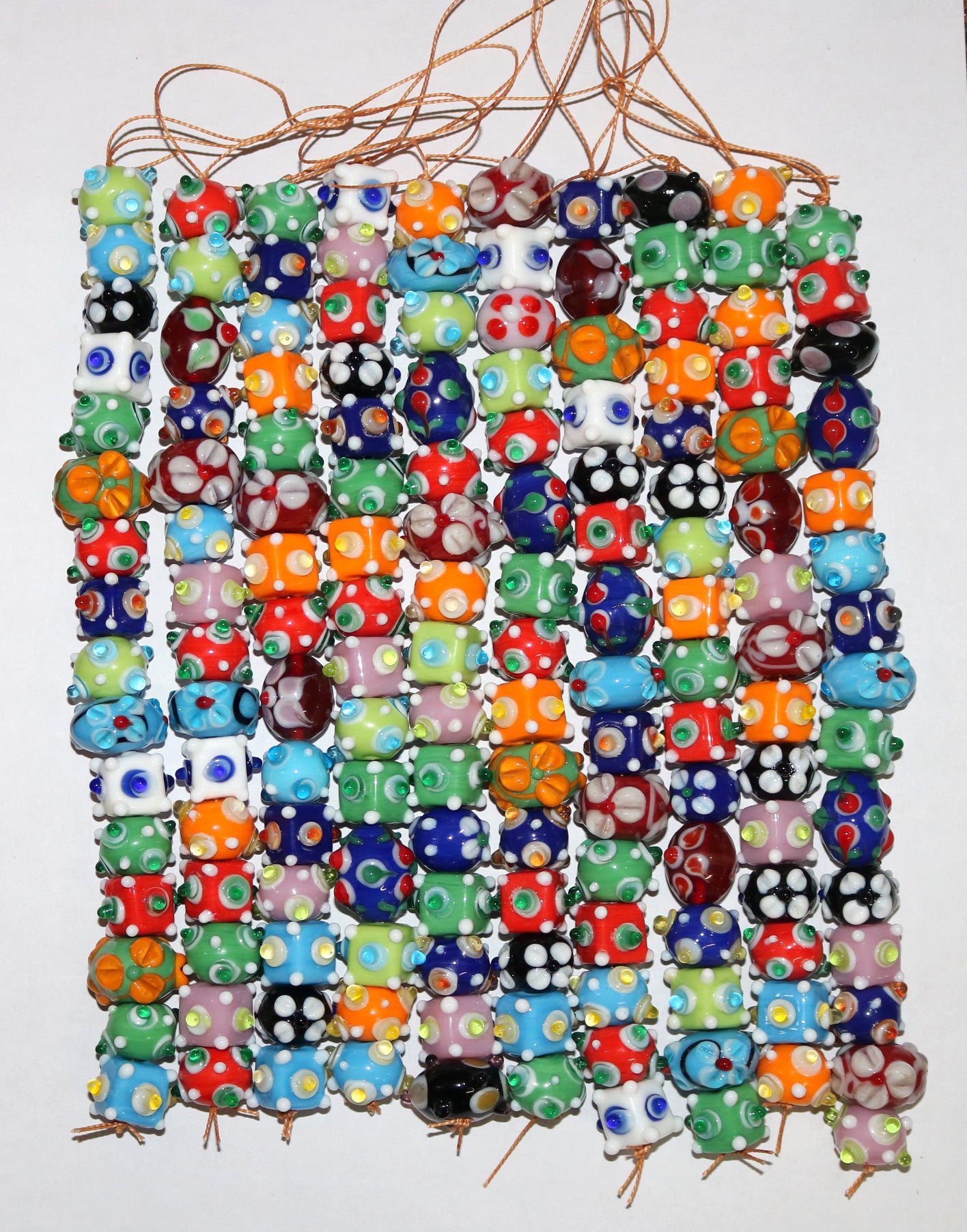 5 Strands Eye and Flower Beads