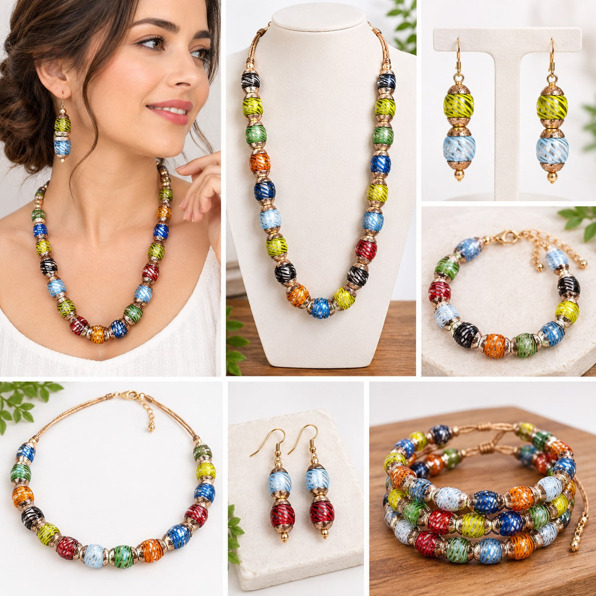 10 Strands Mix Color Glass Beads 14x18mm Oval - STR-0856