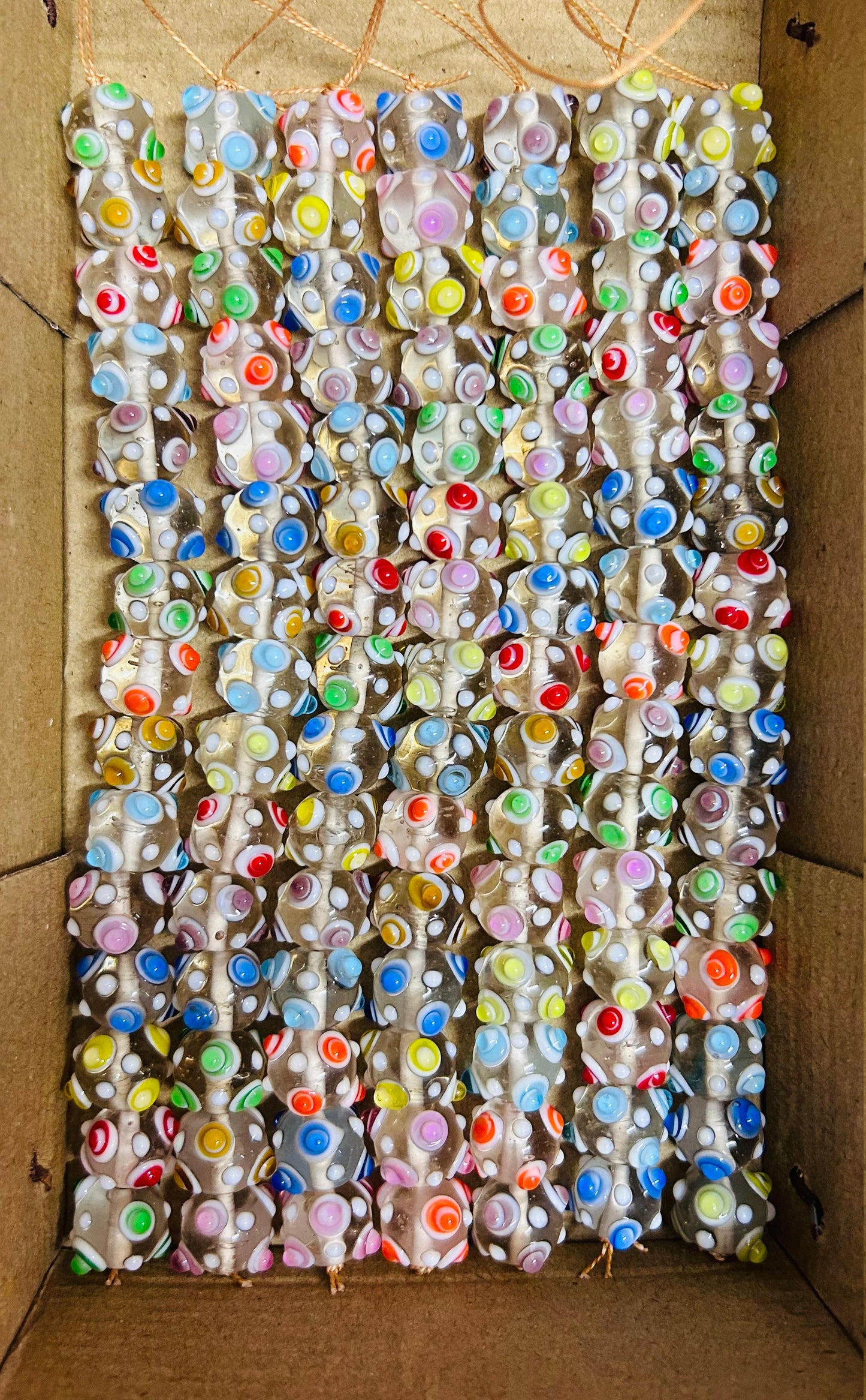 5 Strands Multi Color Eye Beads Translucent - STR-0935