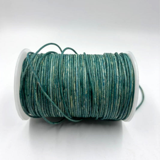 Leather Cords 2mm, 100m Rolls DC18 Basil Green