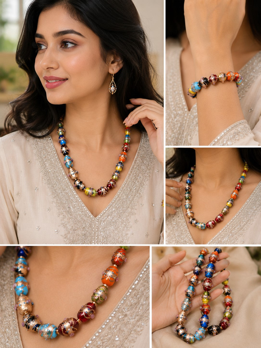 10 Strands Multi Shape / Color Wedding Cake Beads - MIX-STR-03