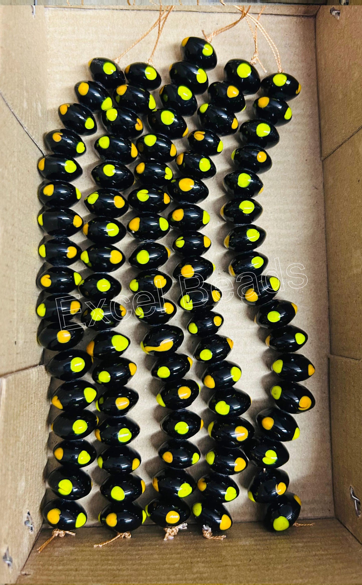 5 Strands 16mm Rondel Glass Beads (85 Beads) - STR-1110