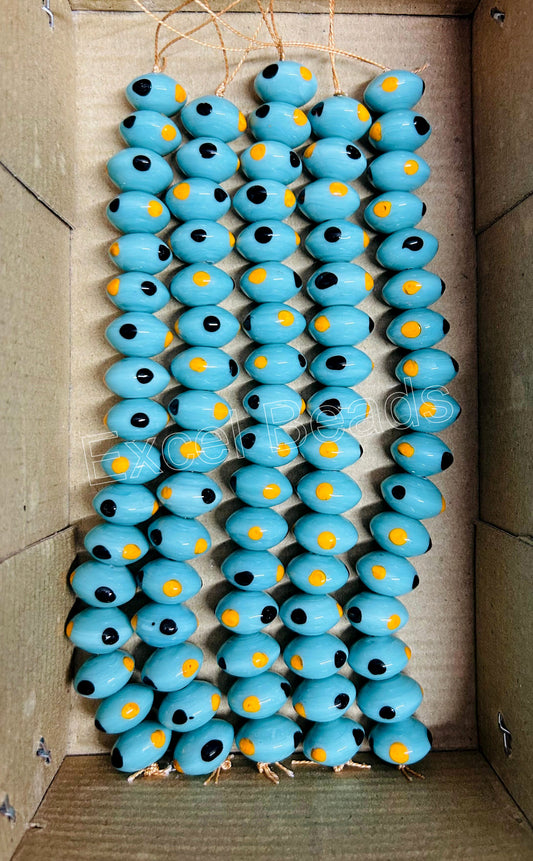 5 Strands 16mm Rondel Glass Beads (85 Beads) - STR-1112