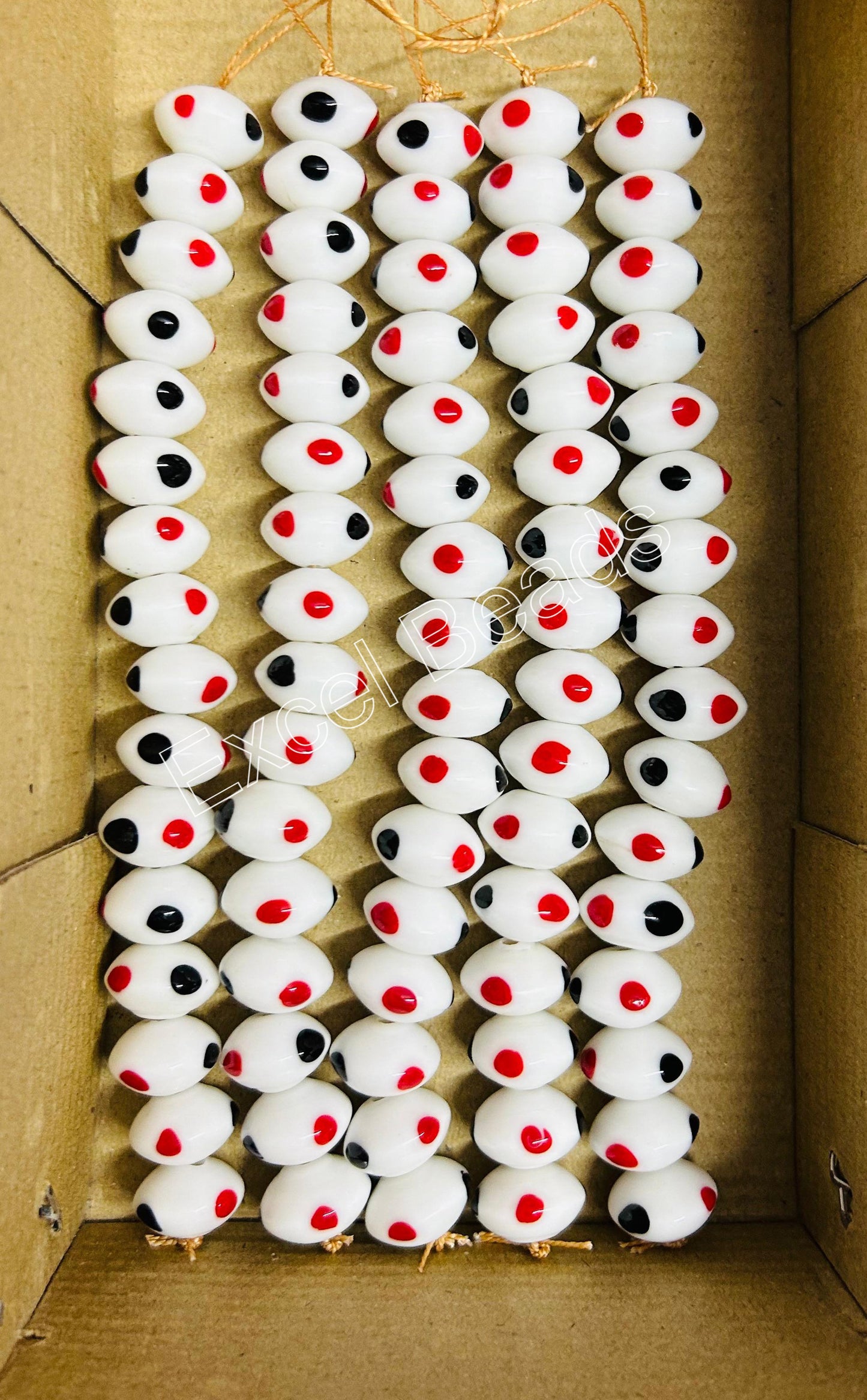 5 Strands 16mm Rondel Glass Beads (80 Beads) - STR-1114