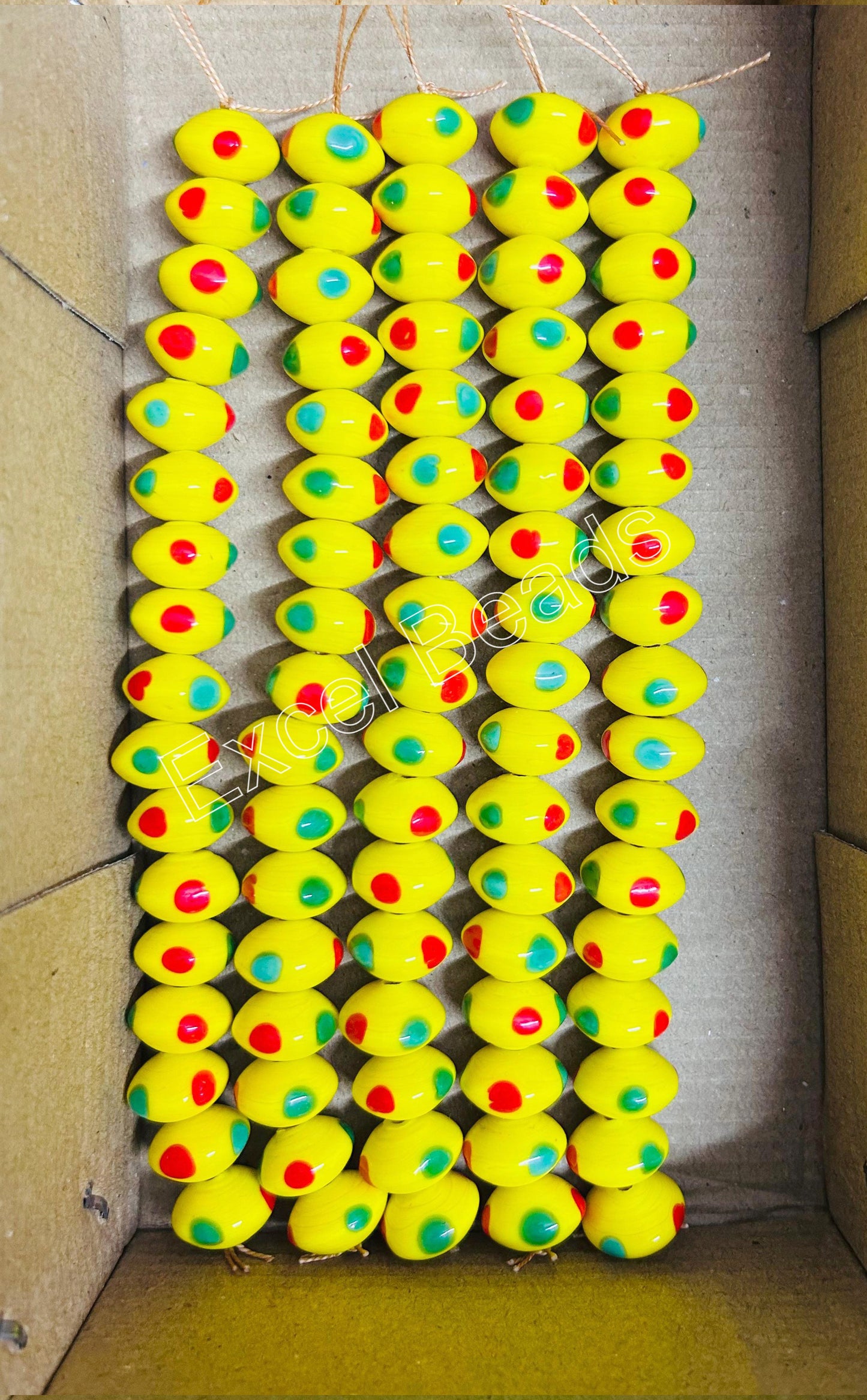 5 Strands 16mm Rondel Glass Beads (85 Beads) - STR-1116