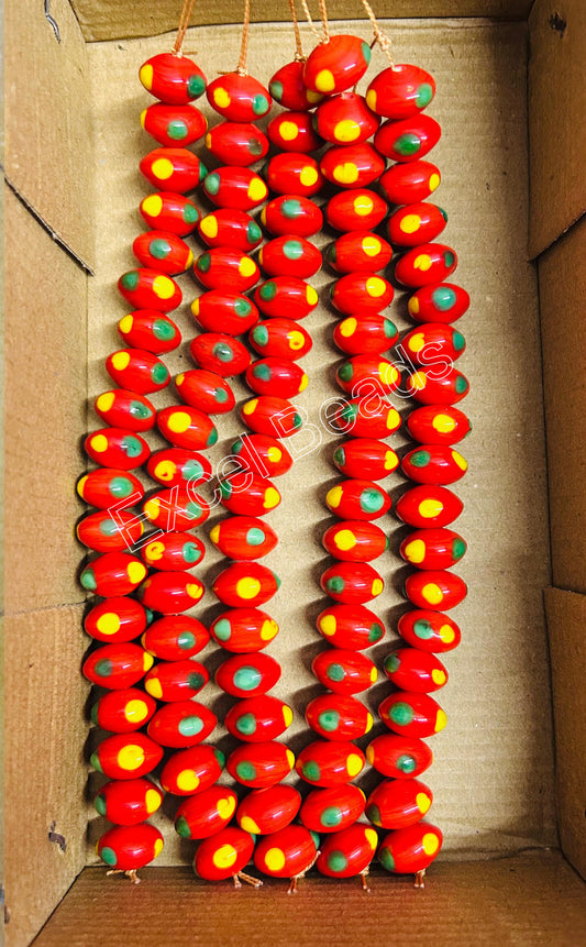 5 Strands 16mm Rondel Glass Beads (90 Beads) - STR-1117
