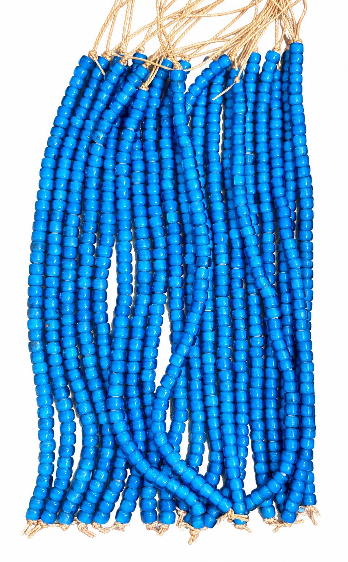 10 Strands (8"), 4x6mm Glass Beads (WHB) Turquoise - STR-1156