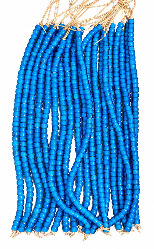 10 Strands (8"), 4x6mm Glass Beads (WHB) Turquoise - STR-1156