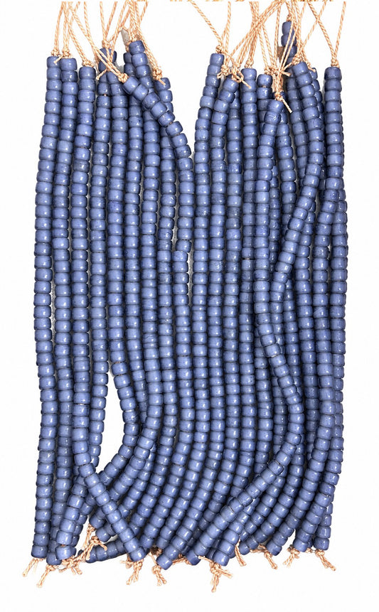 10 Strands (8"),  4x6mm Glass Beads (WHB) Light Violet - STR-1157