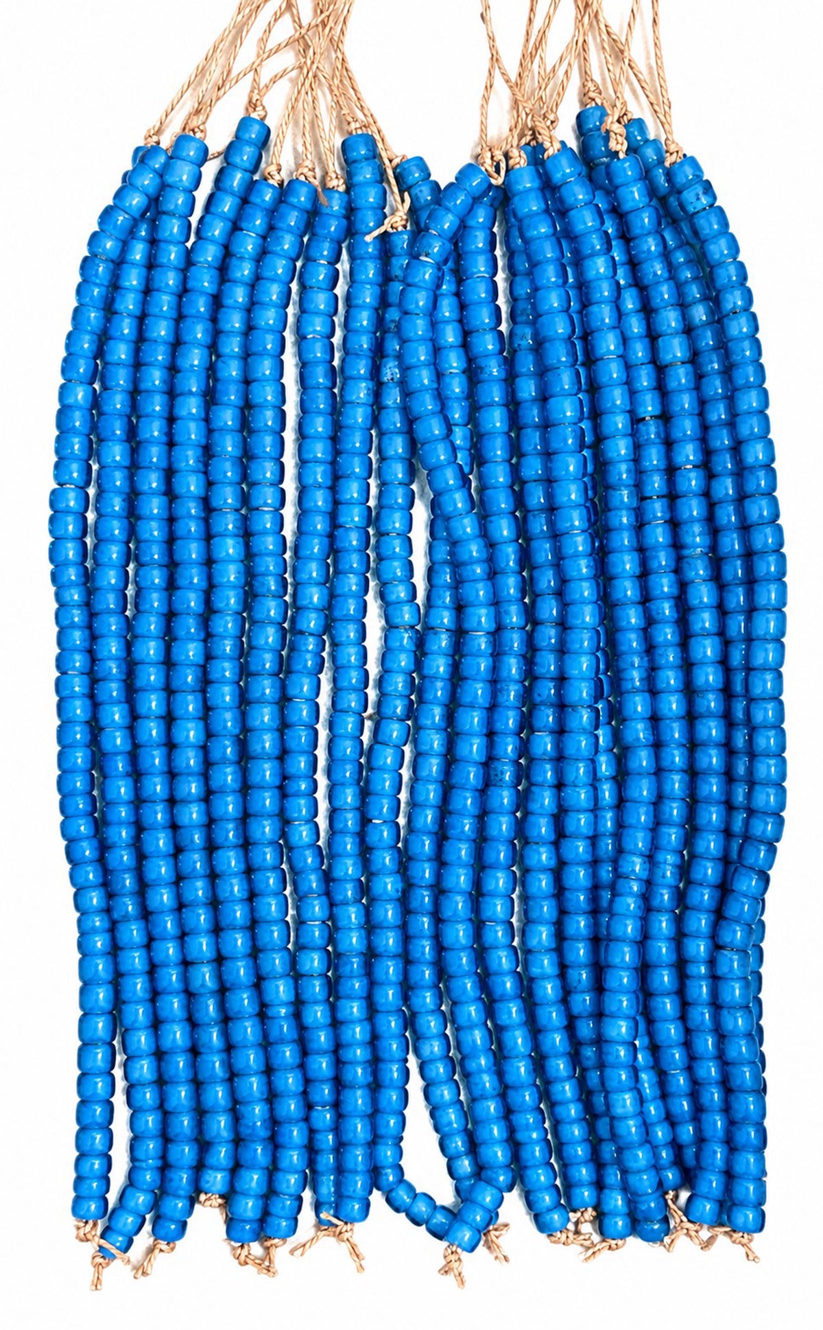 10 Strands (8") 4x6mm Glass Beads (WHB) Blue - STR-1162