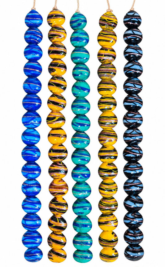 5 Strands 13x15mm Heart Shape Glass Beads Mix Color- STR-1240