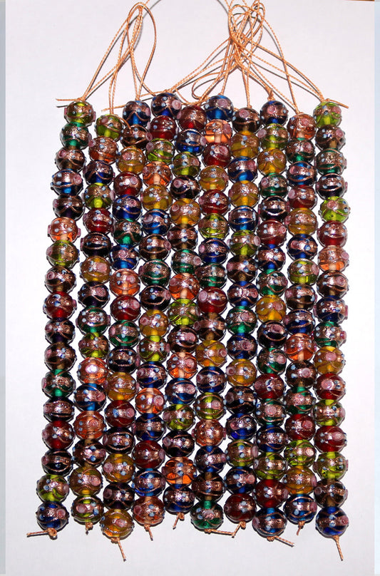 10 Strands Multi Color Transparent Wedding Cake Beads 12mm