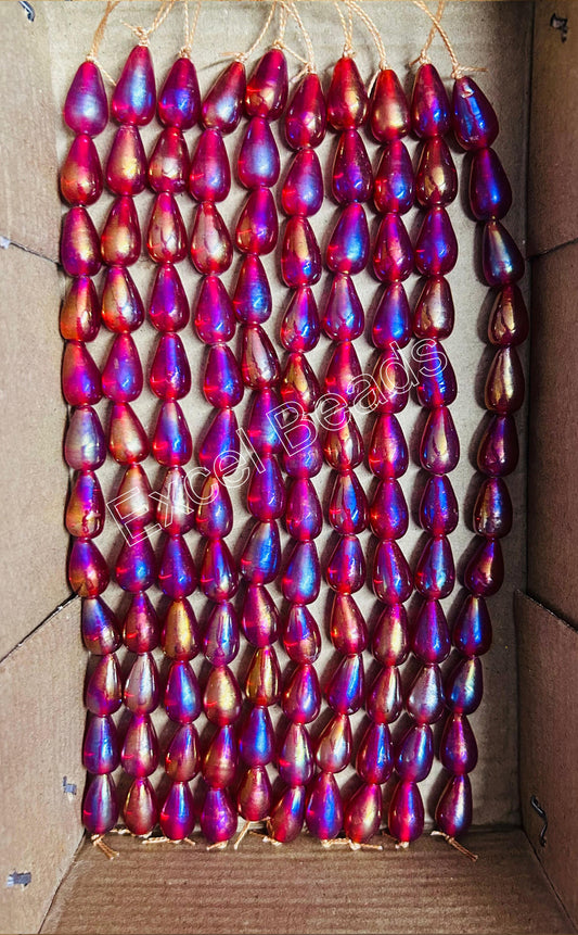 10 Strands Rainbow Finished Glass Beads (120 Beads) - STR-2554