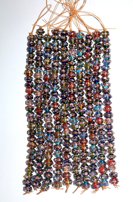 10 Strands 8mm Multi Color Wedding Cake Beads