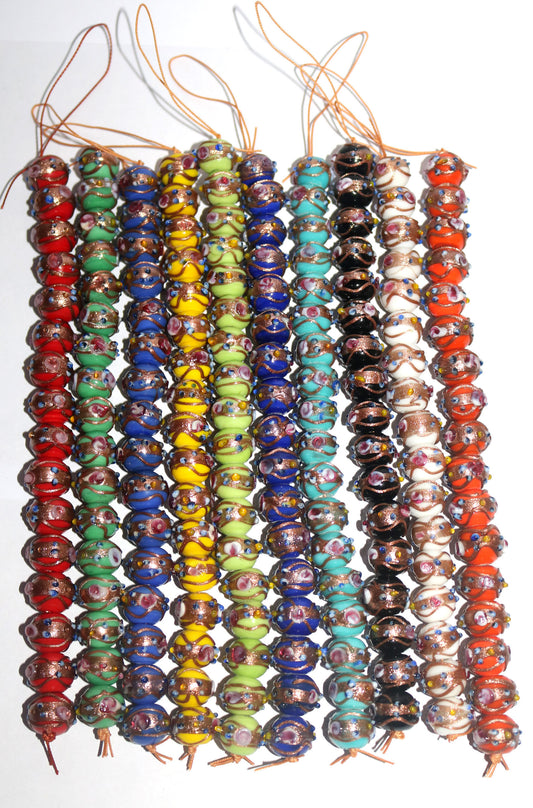 10 Strands Multi Color Wedding Cake Beads 12mm