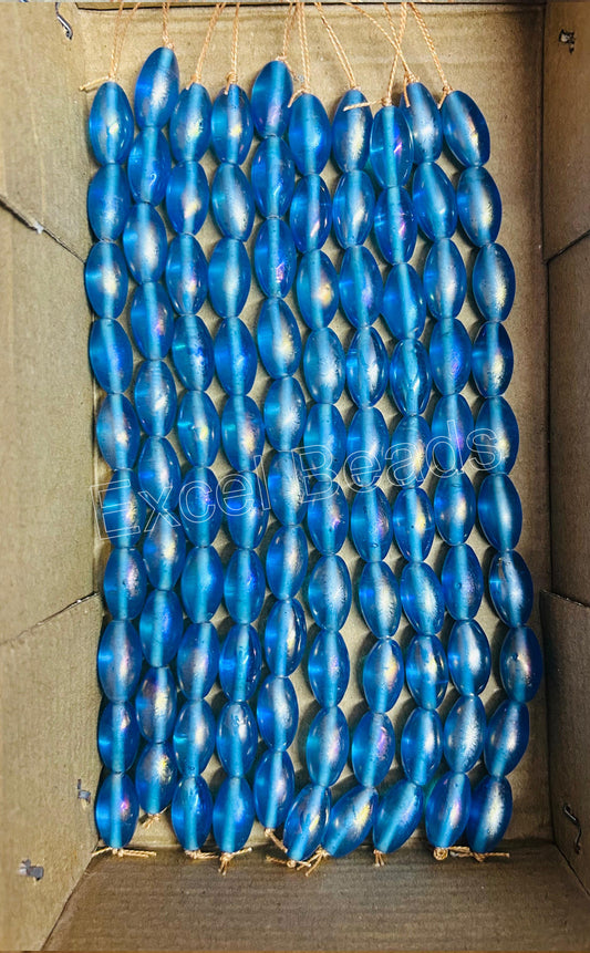 10 Strands Rainbow Finished Oval Beads (100 Beads) - STR-2581