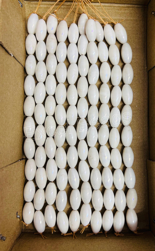 10 Strands Rainbow Finished Oval Beads (100 Beads) - STR-2582