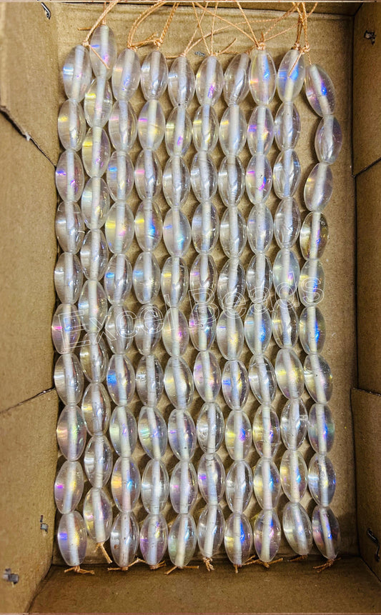 10 Strands Rainbow Finished Oval Beads (100 Beads) - STR-2585