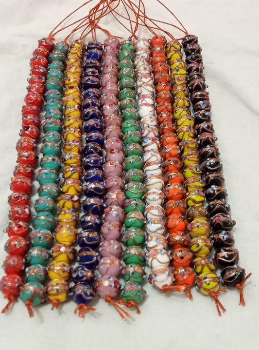 10 Strands  10mm Multi Color Wedding Cake Beads