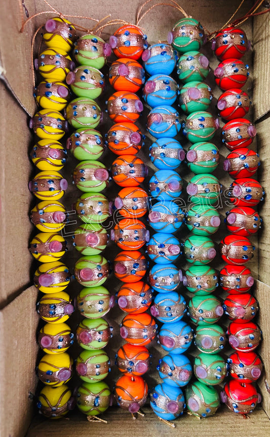 6 Strands Multi Color 16mm Wedding Cake Beads