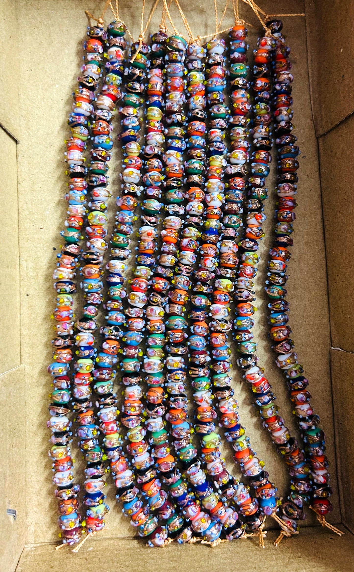 10 Strands 6mm Multi Color Wedding Cake Beads - STR-0266